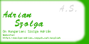 adrian szolga business card